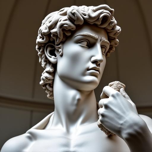 Dettaglio del David di Michelangelo a Firenze